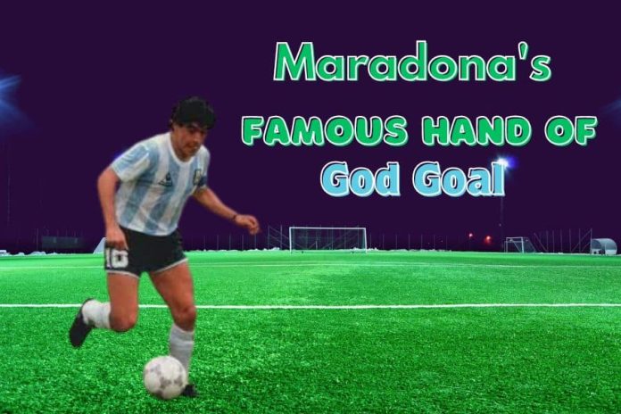 Maradona's Famous Hand Of God Goal..